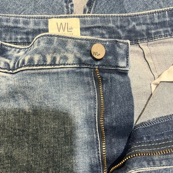 WASH LAB - DenimBlue Washed 
Trumpet Skirt with Slit in the  back  | Size 31 - Picture 9 of 10